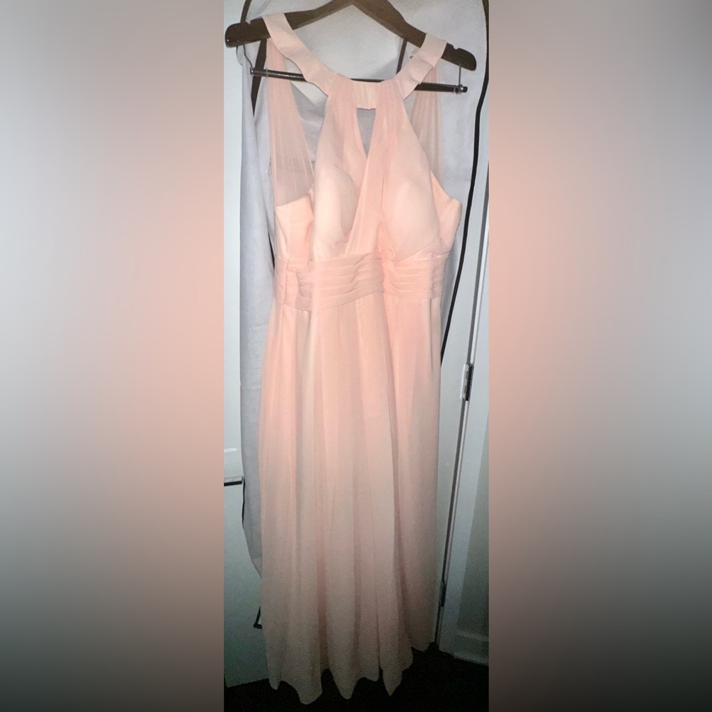Elegant Peach Evening Gown - bridesmaids dress